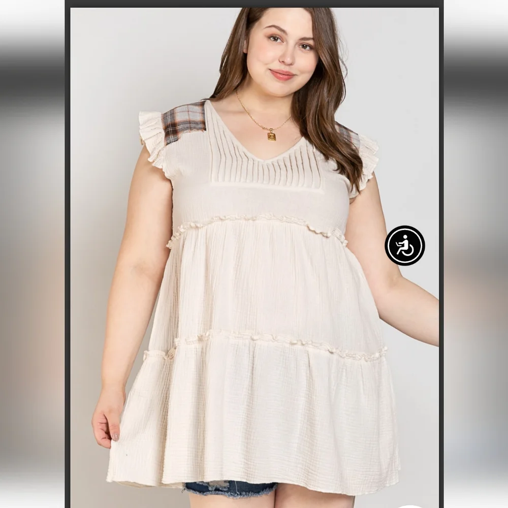 #083 Sale! Last one POL Very Cute Plus Size Top - Picture 3 of 4